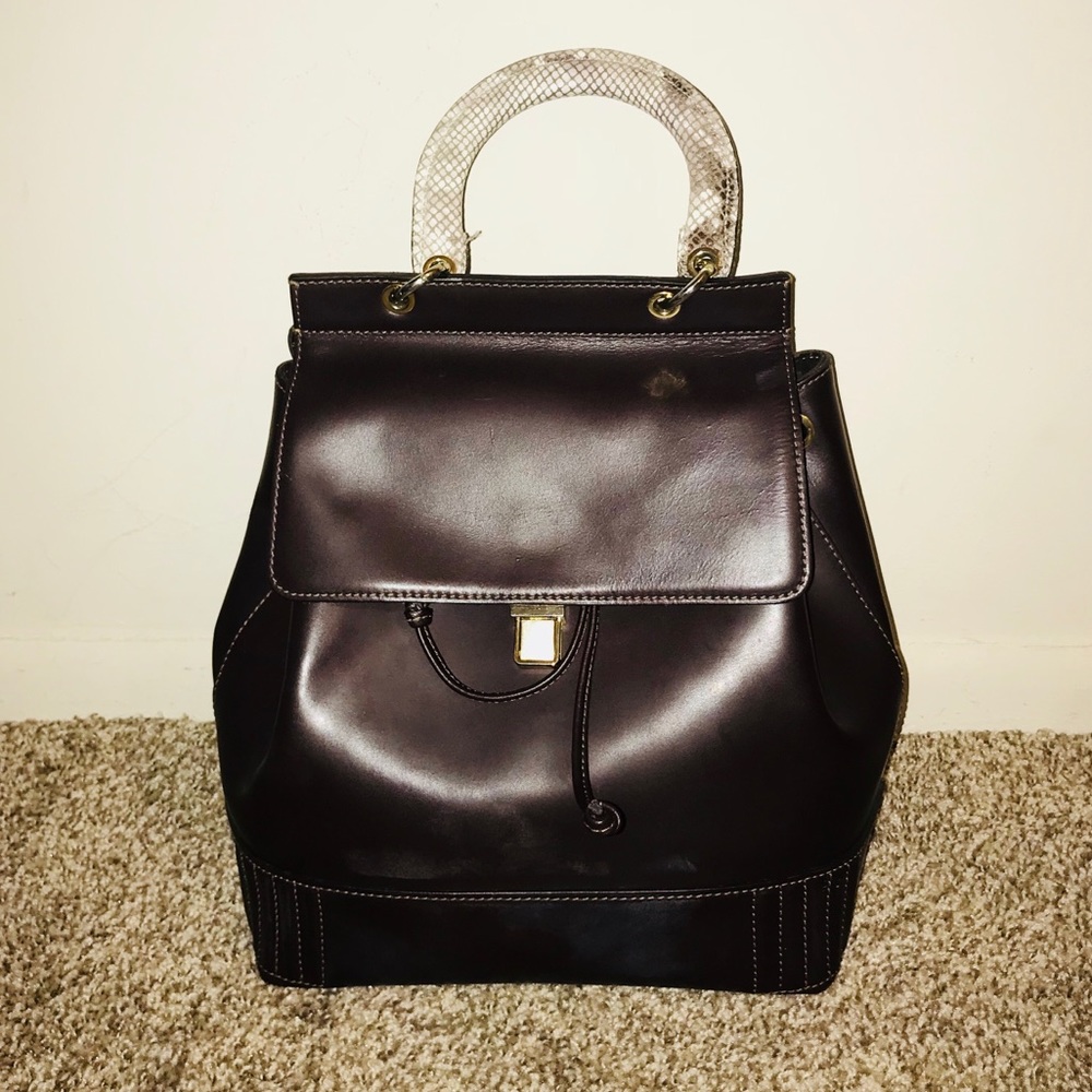 A.Bellucci Brown Leather Backpack - Picture 2 of 8